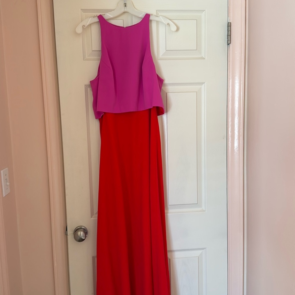 Red/pink full length Jill Stuart Gown.